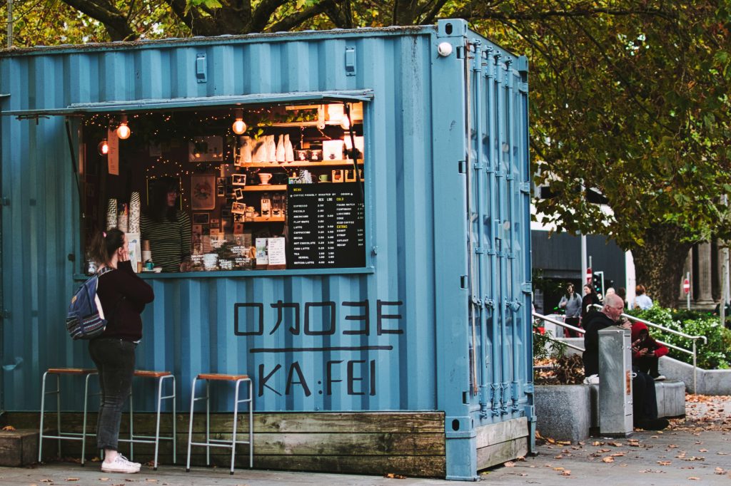 Example of shipping container restaurants