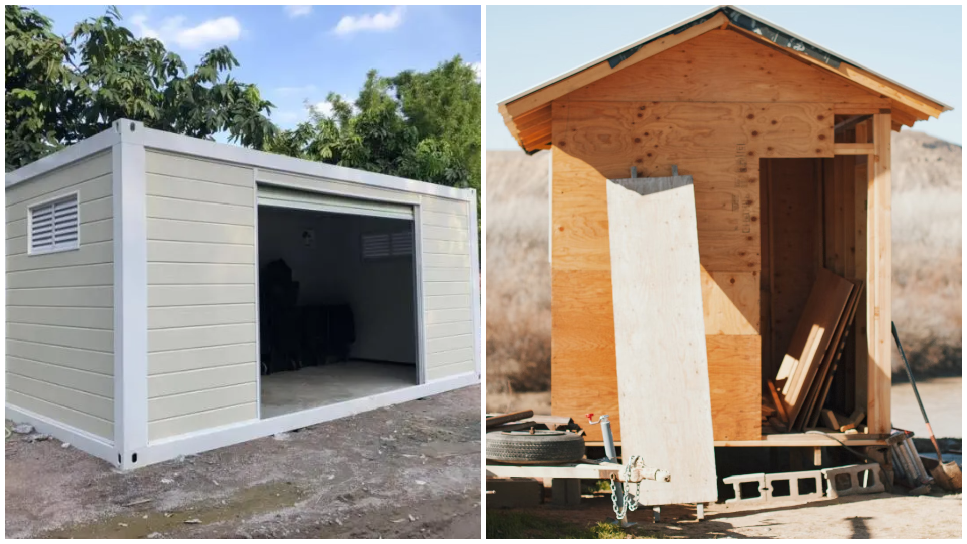 Shipping container vs shed