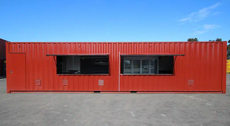 A 40' restaurant container