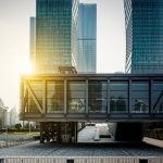 Container office stands out among skyscrapper