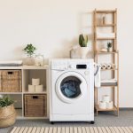 Laundry room inside shipping container homes