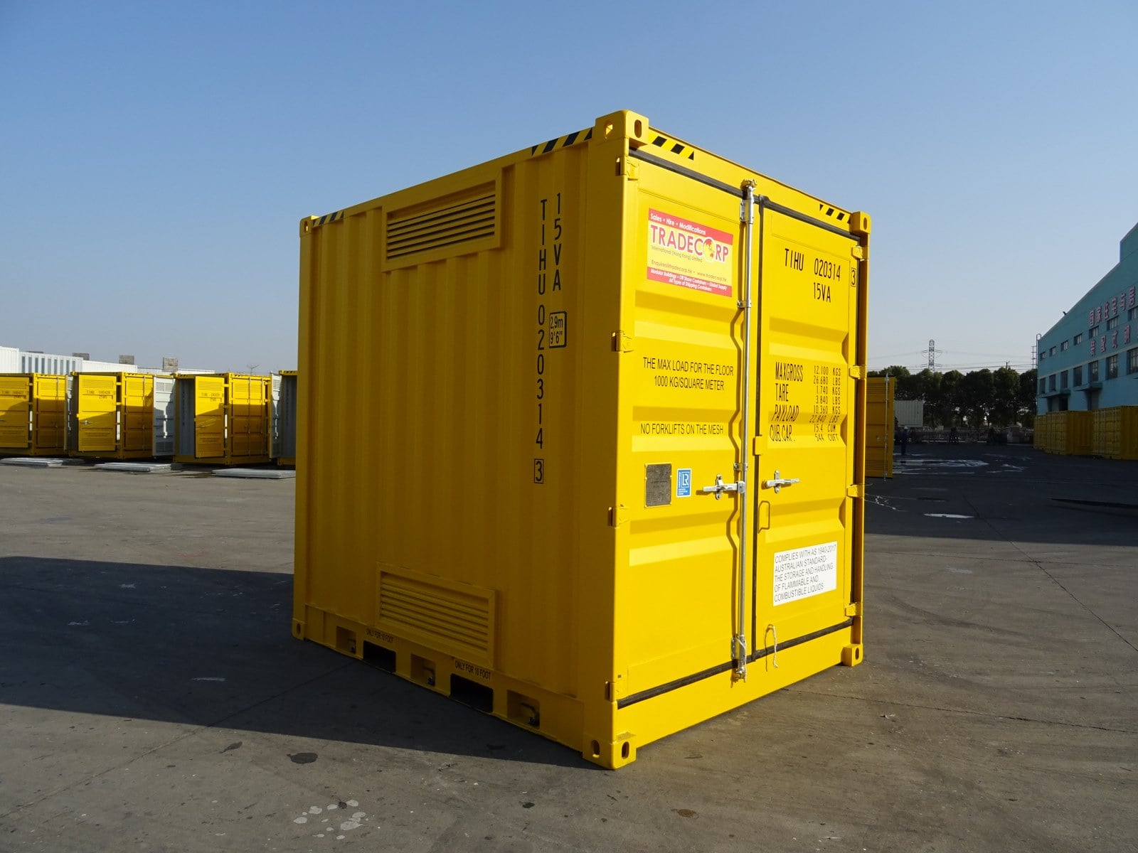 10ft High Cube Dangerous Good Shipping Container for Sale