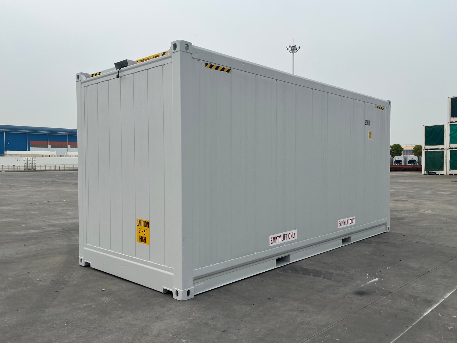 20' High Cube Insulated Shell With Large Butcher Door Container